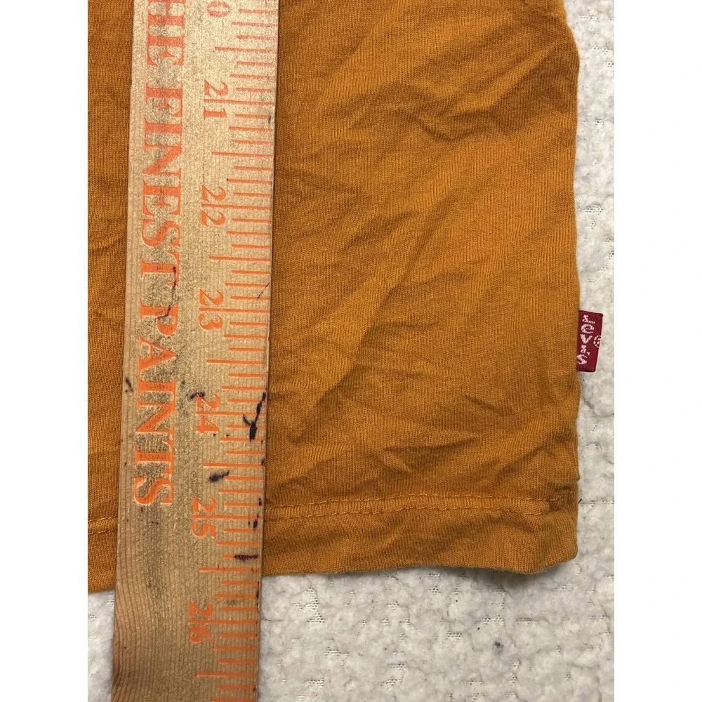 Levis Mens Graphic T-shirt Size M Orange Cotton Worldwide Eagle Tee 22491-1111